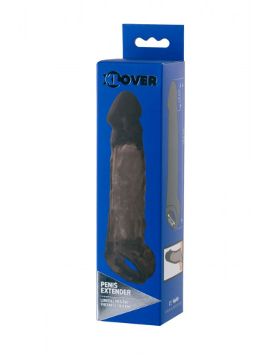 Насадка на пенис toyfa xlover черная 19,5 см