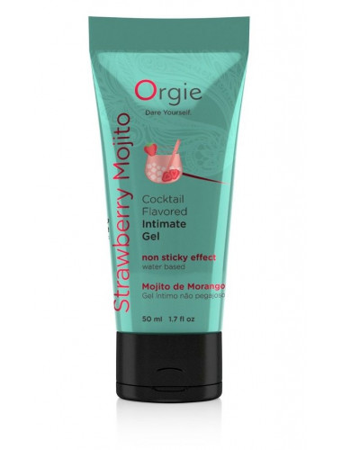 Съедобный интимный гель Orgie Lube Tube Cocktail Strawberry Mojito - 50 мл.