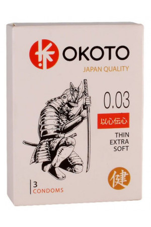 Тонкие презервативы OKOTO Thin Extra Soft - 3 шт.