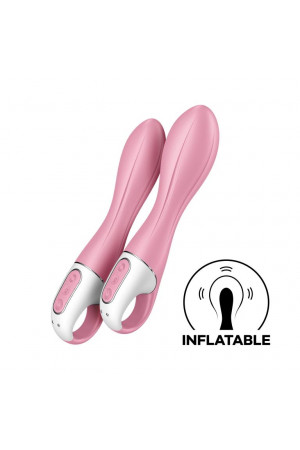 Розовый вибромассажер с функцией расширения Air Pump Vibrator 2 - 20,9 см.