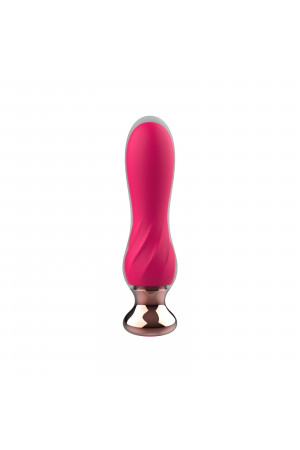 Розовый мини-вибратор Mini Vibrator с пультом ДУ - 12,5 см.