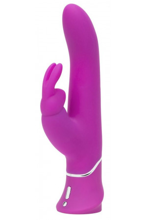 Лиловый вибратор Curve Thrusting Rechargeable Rabbit Vibrator - 24,1 см.