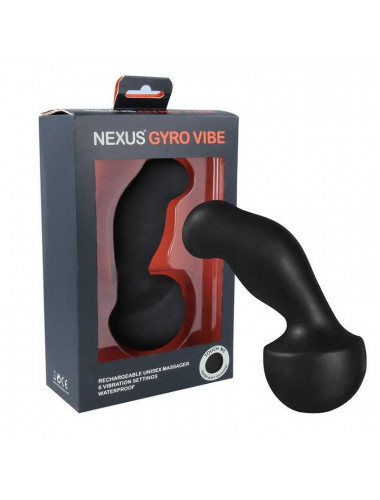 Черный универсальный вибромассажер NEXUS Gyro Vibe - 15 см.