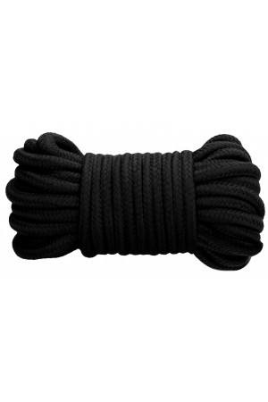 Черная веревка для связывания Thick Bondage Rope -10 м.