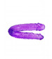 Двухголовый  фиолетовый фаллоимитатор - 29,8 см.