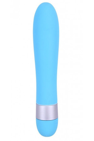 Голубой классический вибратор Precious Passion Vibrator - 17 см.