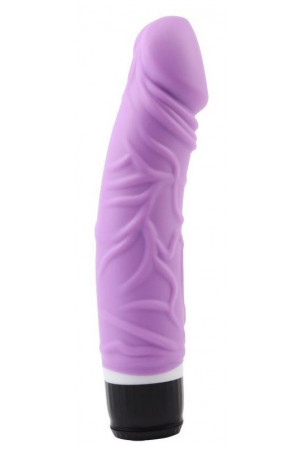 Фиолетовый вибратор-реалистик Thick Realistic Dildo - 19,5 см.