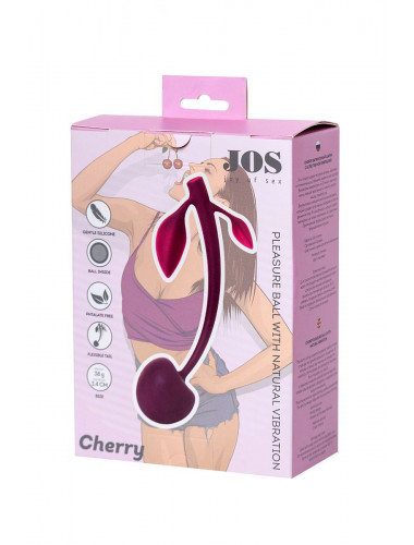 Вагинальный шарик jos cherry силикон вишневый 3,4 см