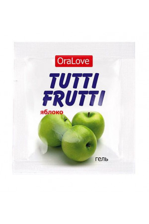Саше гель-смазки Tutti-frutti с яблочным вкусом - 4 гр.