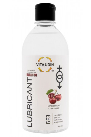 Интимный гель-смазка на водной основе VITA UDIN с ароматом вишни - 500 мл.