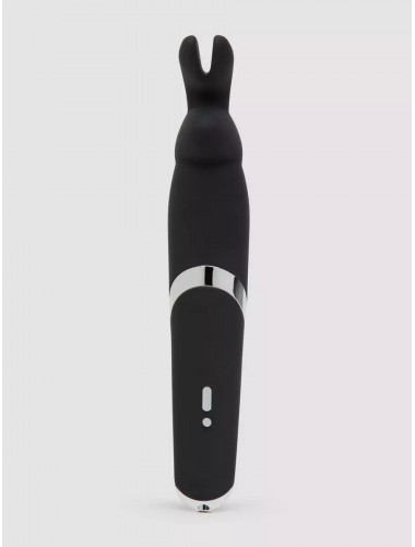 Черный вибратор Rabbit Rechargeable Wand Vibrator - 26,7 см.