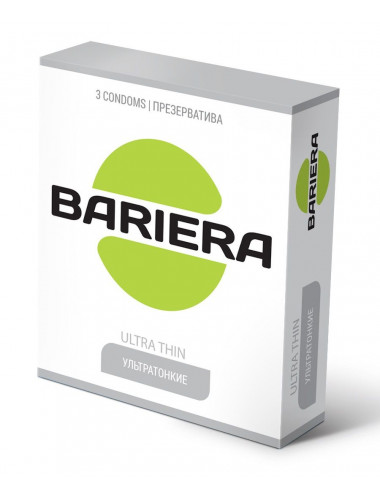 Ультратонкие презервативы Bariera Ultra Thin - 3 шт.