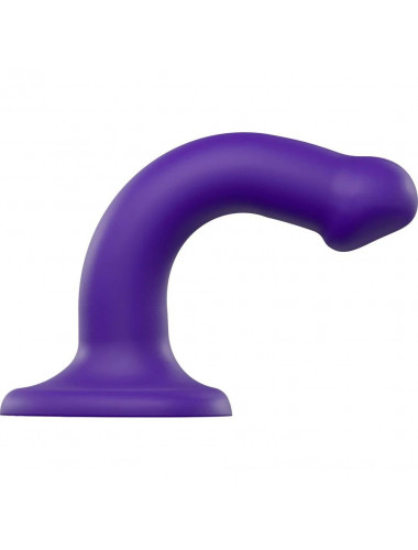 Фиолетовый фаллоимитатор-насадка Strap-On-Me Dildo Dual Density size S - 17 см.