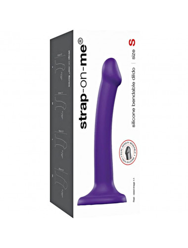 Фиолетовый фаллоимитатор-насадка Strap-On-Me Dildo Dual Density size S - 17 см.