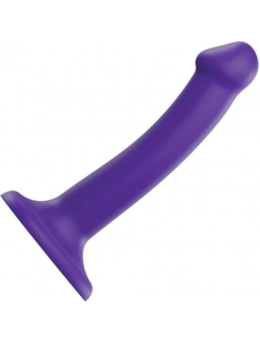 Фиолетовый фаллоимитатор-насадка Strap-On-Me Dildo Dual Density size S - 17 см.