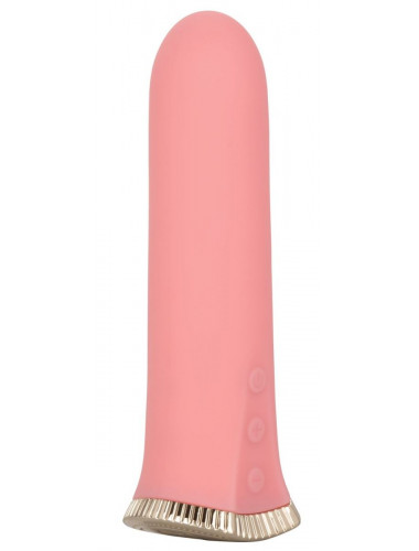 Нежно-розовый мини-вибромассажер Uncorked Rose - 12 см.