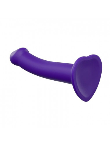 Фиолетовый фаллоимитатор-насадка Strap-On-Me Dildo Dual Density size M - 18 см.