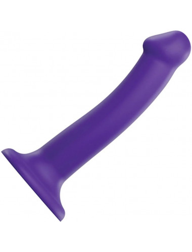 Фиолетовый фаллоимитатор-насадка Strap-On-Me Dildo Dual Density size M - 18 см.