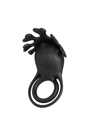 Черное эрекционное кольцо с вибрацией Ruben