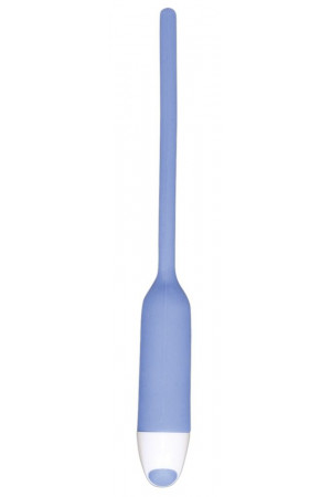 Голубой вибратор для уретры Dilator Vibe - 19 см.