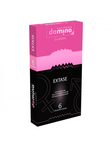 Презервативы с точками и рёбрышками DOMINO Classic Extase - 6 шт.