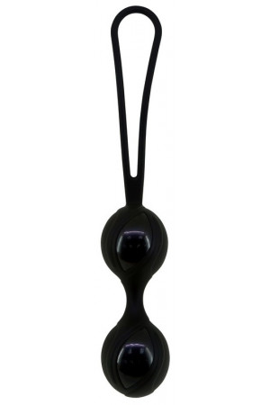 Вагинальные шарики seven creations силиконовые черные 3,5 см