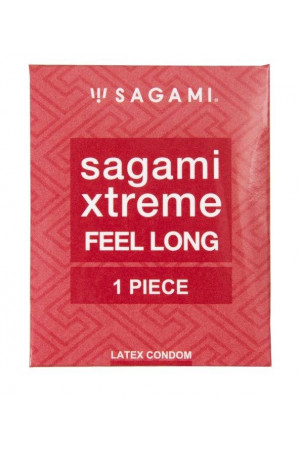 Утолщенный презерватив Sagami Xtreme Feel Long с точками - 1 шт.