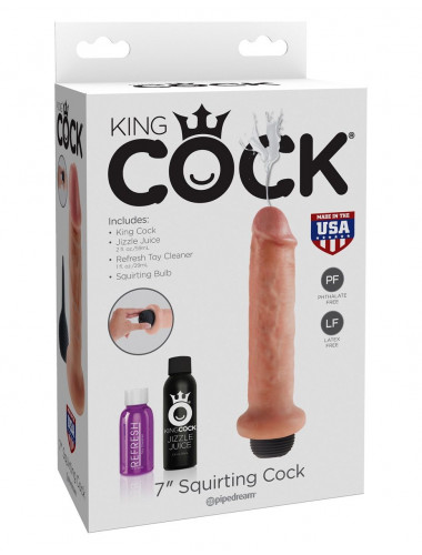 Фаллоимитатор squirting cock с эффектом семяизвержения телесный 23 см
