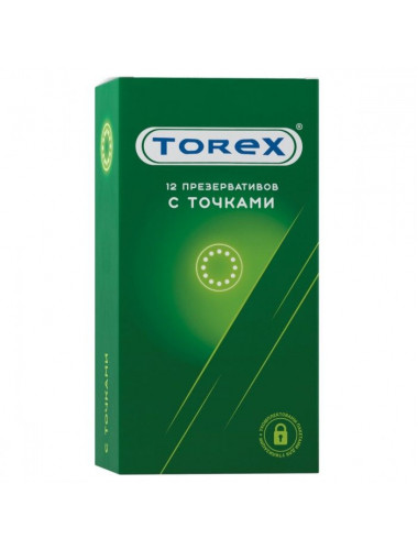 Текстурированные презервативы Torex  С точками  - 12 шт.