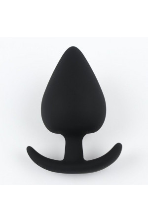 Черная силиконовая анальная пробка Soft-touch - 5,3 см.