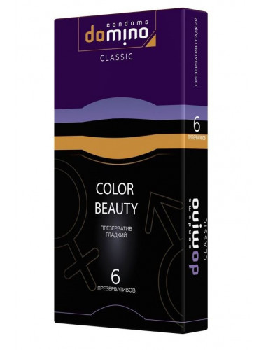 Разноцветные презервативы DOMINO Classic Colour Beauty - 6 шт.