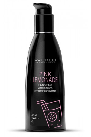 Лубрикант с ароматом розового лимонада Wicked Aqua Pink Lemonade - 60 мл.