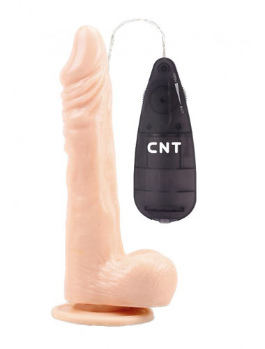 Телесный вибратор-реалистик 8.5 Vibrating Beginner Dildo - 21,5 см.