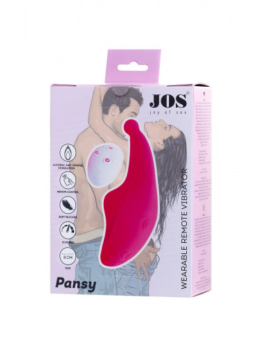 Клиторальный вибратор в трусики jos pansy розовый 8 см