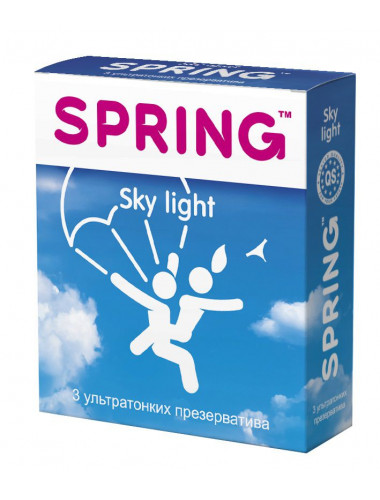 Ультратонкие презервативы SPRING SKY LIGHT - 3 шт.