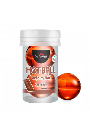 Лубрикант на масляной основе Hot Ball Beija Muito с ароматом шоколада (2 шарика по 3 гр.)