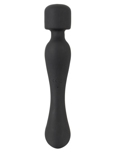 Черный вибромассажер с подогревом Cupa Warming Wand - 22,6 см.