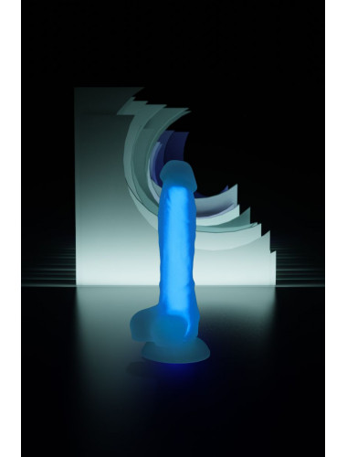 Фаллоимитатор, светящийся в темноте beyond by toyfa синий 16,5 см