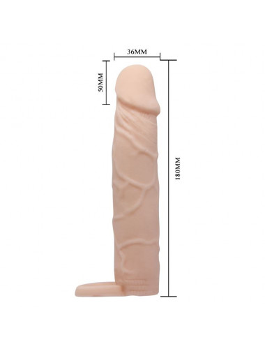 Насадка с кольцом sex expert телесная 17,5 см