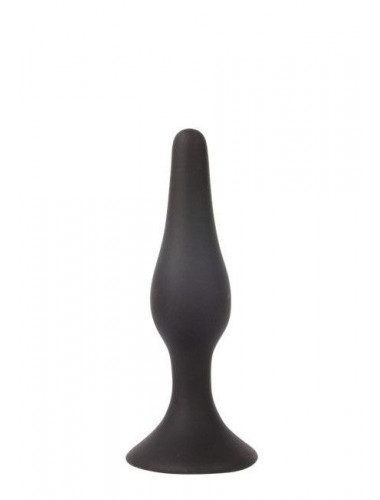 Чёрная анальная втулка Sex Expert - 10 см.