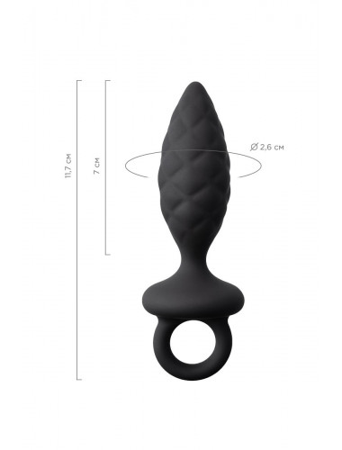 Анальная пробка erotist черная 11,7 см