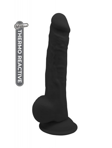 Черный реалистичный фаллоимитатор 9.5INCH BLACK - 24 см.