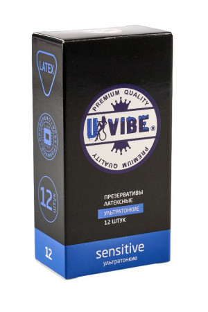 Ультратонкие презервативы Uvibe - 12 шт.