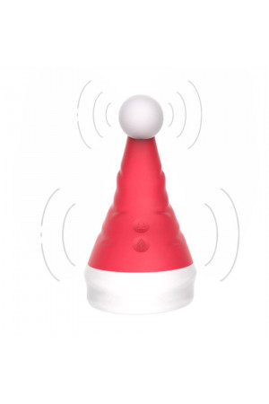 Красный вибростимулятор в форме колпака Magical Santa Hat