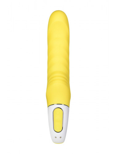 Жёлтый вибратор Satisfyer Yummy Sunshine - 22,5 см.