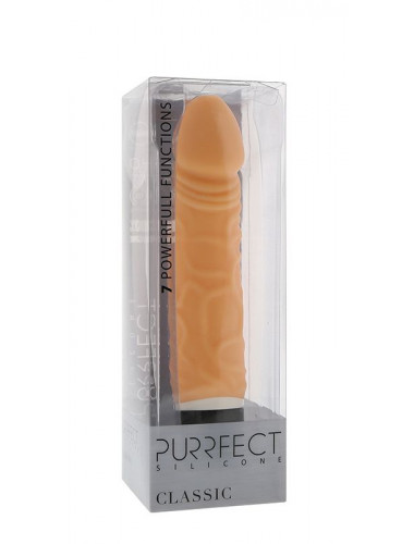 Реалистичный 7-скоростной вибратор PURRFECT SILICONE CLASSIC 6.5INCH FLESH - 16,5 см.