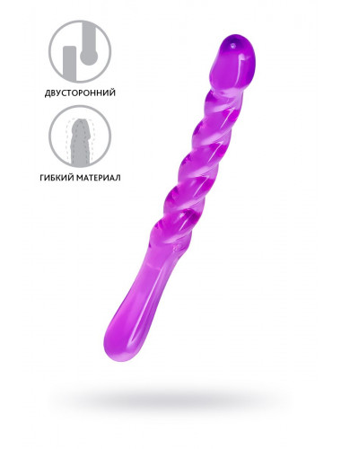 Двусторонний фаллоимитатор a-toys tanza фиолетовый 27,5 см