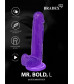 Фиолетовый реалистичный фаллоимитатор Mr. Bold L - 18,5 см.