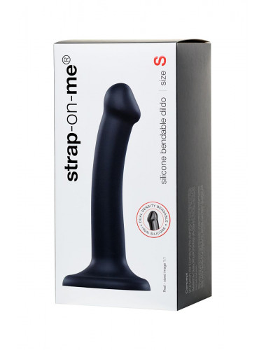 Черный фаллос на присоске Silicone Bendable Dildo S - 17 см.