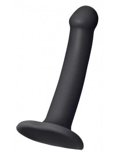 Черный фаллос на присоске Silicone Bendable Dildo S - 17 см.